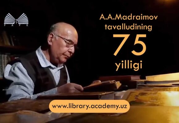 Tarix fanlari doktori, professor А.А.Madraimov tavalludining 75 yilligiga bagʼishlanadi! Tarix fanlari doktori, professor А.А.Madraimov tavalludining 75 yilligiga bagʼishlanadi!